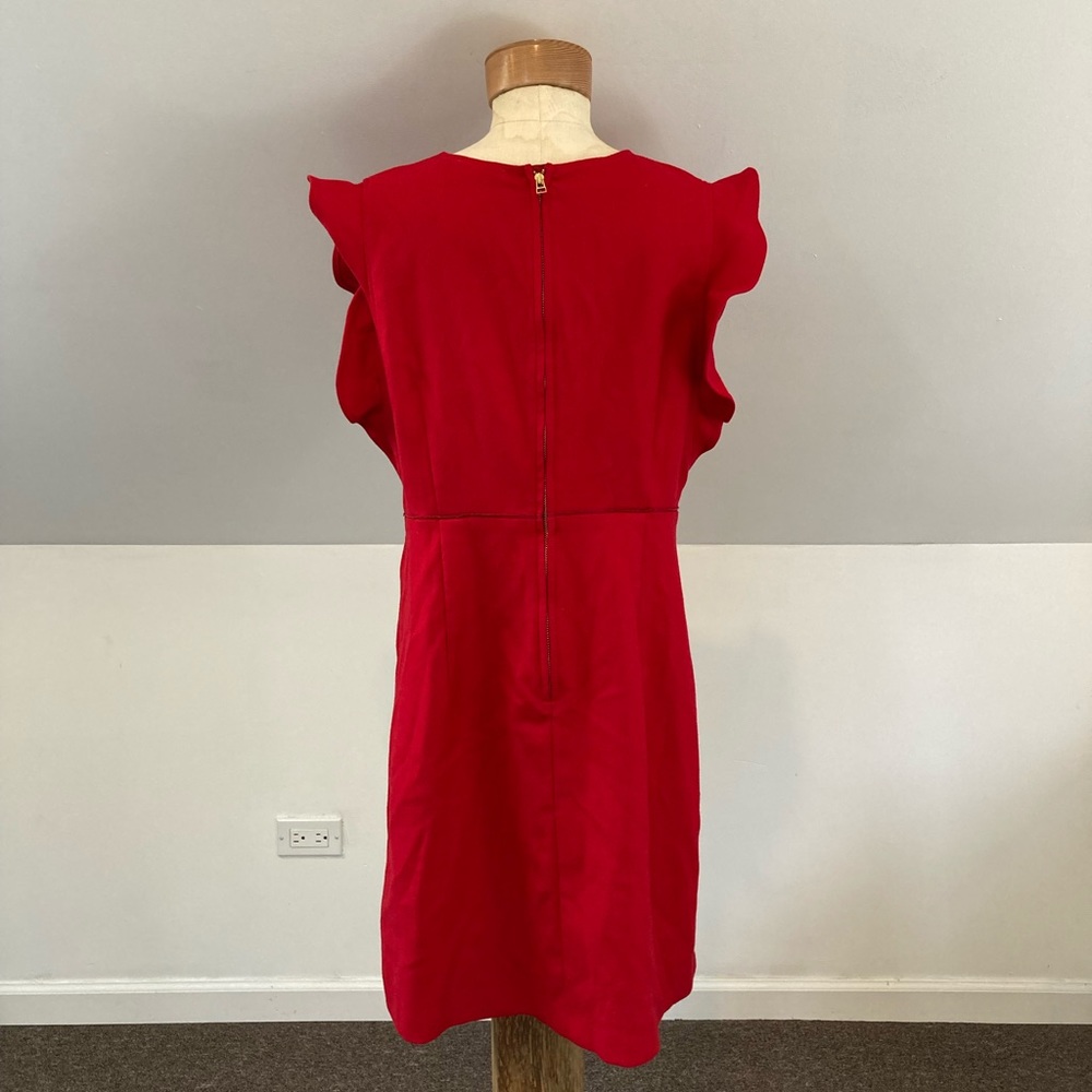Vineyard Vines Red Flutter Sleeve Shift Dress - image 8